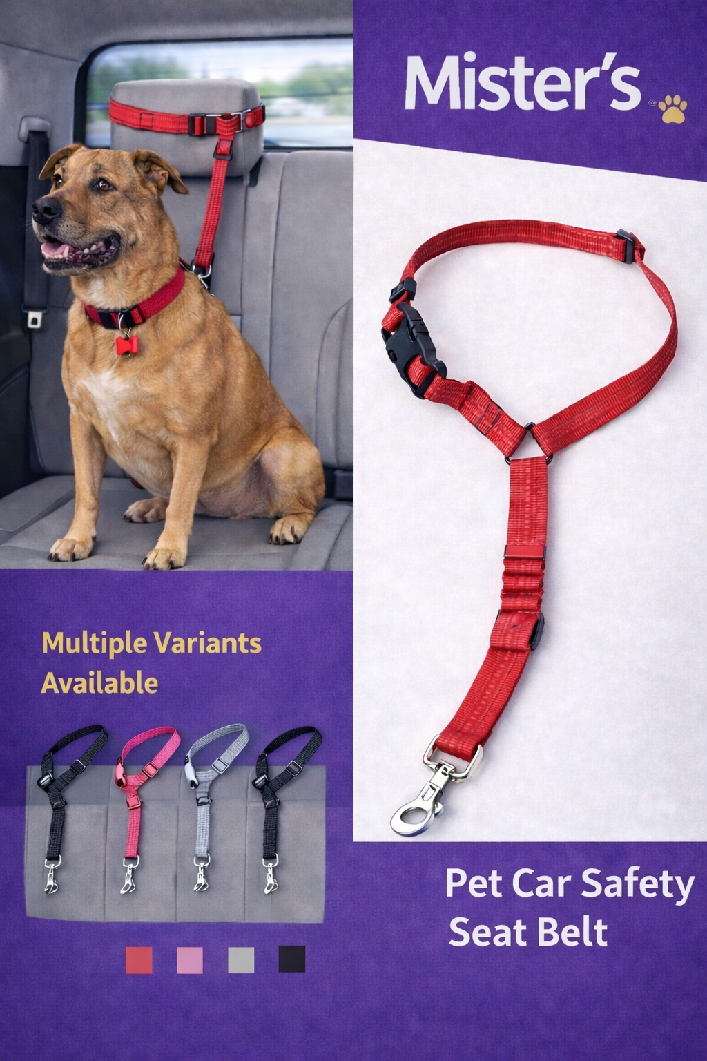 Doggie seat belt-  made for puppies of all sizes